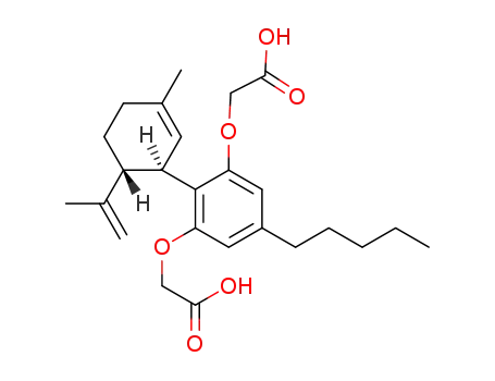 2-[(1R,6R)-3-methyl-6-prop-1-en-2-yl-1-cyclohex-2-enyl]-5-pentylbenzo-1,3-dioxy-diacetic acid
