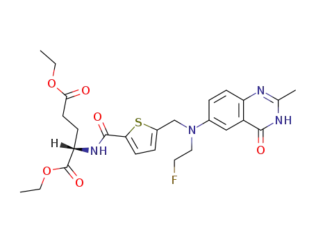 (S)-2-[(5-{[(2-Fluoro-ethyl)-(2-methyl-4-oxo-3,4-dihydro-quinazolin-6-yl)-amino]-methyl}-thiophene-2-carbonyl)-amino]-pentanedioic acid diethyl ester