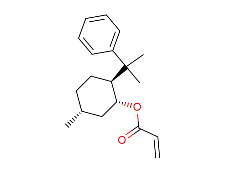 Molecular Structure of 72526-00-2 (2-Propenoic acid,
(1R,2S,5R)-5-methyl-2-(1-methyl-1-phenylethyl)cyclohexyl ester)