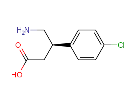 Molecular Structure of 69308-37-8 ((R)-4-AMINO-3-(4-CHLOROPHENYL)BUTANOIC ACID)
