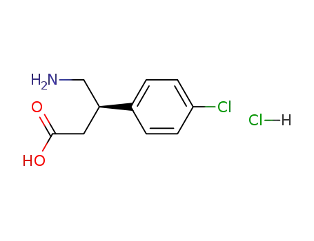 Molecular Structure of 63701-55-3 (R(+)-BACLOFEN HYDROCHLORIDE)