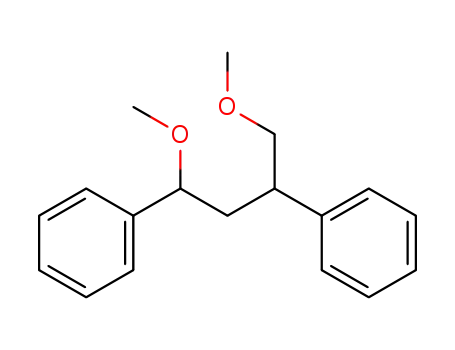 Molecular Structure of 80634-49-7 (Benzene, 1,1'-[1-methoxy-3-(methoxymethyl)-1,3-propanediyl]bis-)
