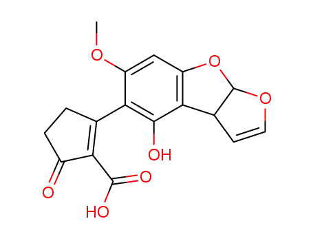 2-(4-Hydroxy-6-methoxy-3a,8a-dihydro-benzo[b]furo[3,2-d]furan-5-yl)-5-oxo-cyclopent-1-enecarboxylic acid