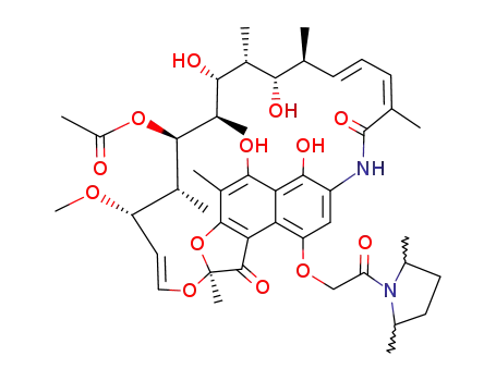 O4-[2-((2Ξ)-2r,5ξ-dimethyl-pyrrolidin-1-yl)-2-oxo-ethyl]-rifamycin