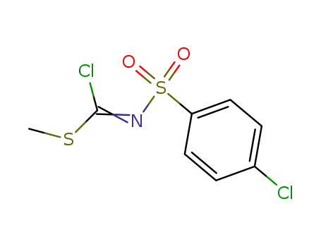 N-(4-Chlor-phenylsulfonyl)iminothiokohlensaeuremethylester-chlorid