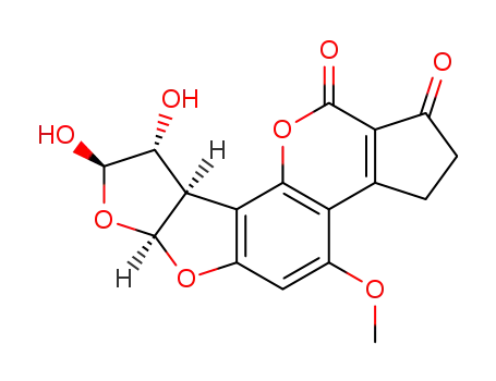 Molecular Structure of 50668-79-6 (2,3-dihydro-2,3-dihydroxyaflatoxin B(1))