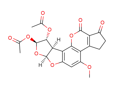 <6aS-(6aα,8β,9aα)>-8,9-bis(acetyloxy)-2,3,6a,8,9,9a-hexahydro-4-methoxycyclopentafuro<3',2':4,5>furo<2,3-h>benzopyran-1,11-dione