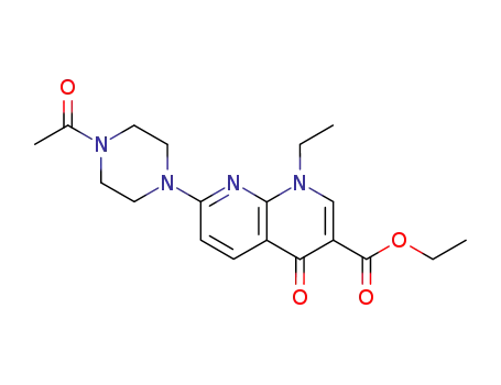 ethyl 7-(4-acetyl-1-piperazinyl)-1-ethyl-1,4-dihydro-4-oxo-1,8-naphthyridine-3-carboxylate