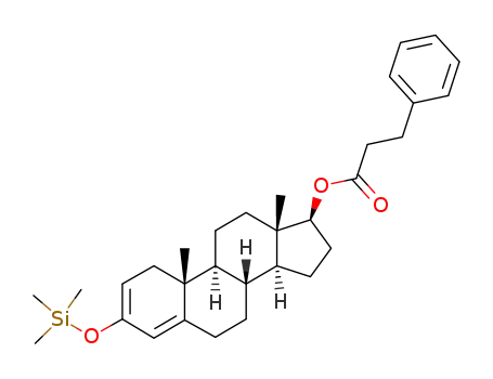 3-Phenyl-propionic acid (8R,9S,10R,13S,14S,17S)-10,13-dimethyl-3-trimethylsilanyloxy-6,7,8,9,10,11,12,13,14,15,16,17-dodecahydro-1H-cyclopenta[a]phenanthren-17-yl ester