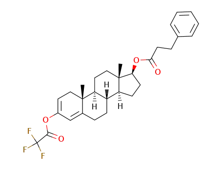3-Phenyl-propionic acid (8R,9S,10R,13S,14S,17S)-10,13-dimethyl-3-(2,2,2-trifluoro-acetoxy)-6,7,8,9,10,11,12,13,14,15,16,17-dodecahydro-1H-cyclopenta[a]phenanthren-17-yl ester
