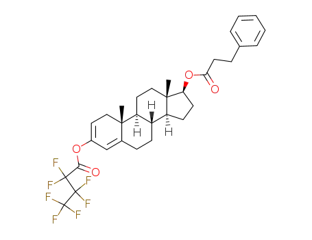 2,2,3,3,4,4,4-Heptafluoro-butyric acid (8R,9S,10R,13S,14S,17S)-10,13-dimethyl-17-(3-phenyl-propionyloxy)-6,7,8,9,10,11,12,13,14,15,16,17-dodecahydro-1H-cyclopenta[a]phenanthren-3-yl ester