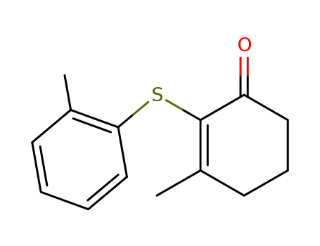 3-methyl-2-[(2-methylphenyl)sulfanyl]cyclohex-2-en-1-one