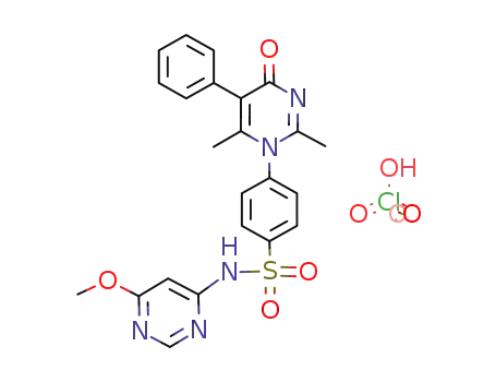4-(2,6-dimethyl-4-oxo-5-phenyl-4H-pyrimidin-1-yl)-N-(6-methoxy-pyrimidin-4-yl)-benzenesulfonamide; compound with perchloric acid