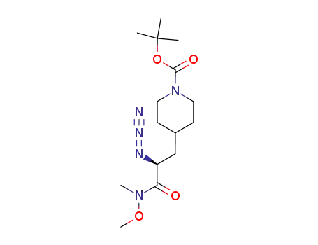 4-[2-azido-2-(methoxy-methyl-carbamoyl)-ethyl]-piperidine-1-carboxylic acid tert-butyl ester