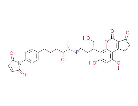 4-[4-(2,5-dioxo-2,5-dihydro-pyrrol-1-yl)-phenyl]-butyric acid [4-hydroxy-3-(7-hydroxy-9-methoxy-3,4-dioxo-1,2,3,4-tetrahydro-cyclopenta[c]chromen-6-yl)-butylidene]-hydrazide