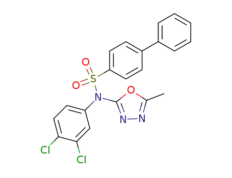 biphenyl-4-sulfonic acid (3,4-dichloro-phenyl)-(5-methyl-[1,3,4]oxadiazol-2-yl)-amide