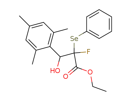 2-fluoro-3-hydroxy-2-phenylselanyl-3-(2,4,6-trimethyl-phenyl)-propionic acid ethyl ester