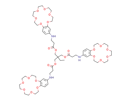 3-(6,7,9,10,12,13,15,16,18,19-decahydro-5,8,11,14,17,20-hexaoxa-benzocyclooctadecen-2-ylamino)-propionic acid 2,2-bis-[3-(6,7,9,10,12,13,15,16,18,19-decahydro-5,8,11,14,17,20-hexaoxa-benzocyclooctadecen-2-ylamino)-propionyloxymethyl]-butyl ester