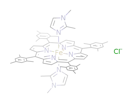 {Fe(meso-tetraphenylporphinato)(1,2-dimethylimidazole)2}Cl