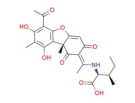 N-[1-(6-acetyl-7,9-dihydroxy-8,9b-dimethyl-1,3-dioxo-3,9b-dihydro-1H-dibenzofuran-2-ylidene)ethyl]-L-isoleucine