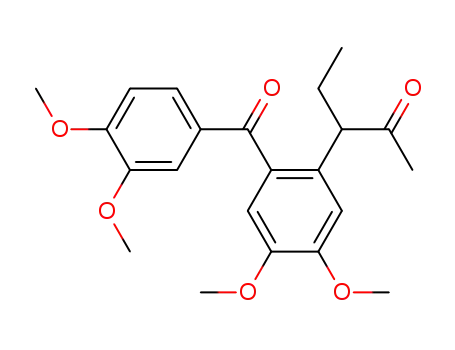 Molecular Structure of 15462-91-6 (3-[2-(3,4-dimethoxybenzoyl)-4,5-dimethoxyphenyl]pentan-2-one)
