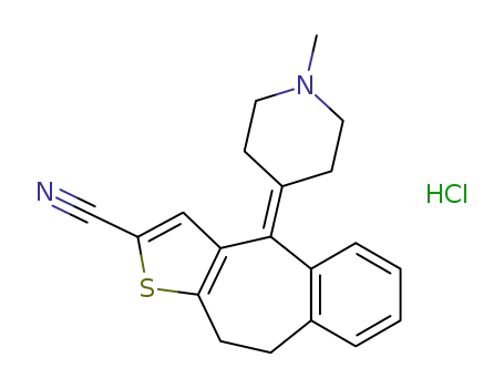2-Cyano-4-(1-methylpiperidin-4-ylidene)-9,10-dihydro-4H-1-thiabenzo[f]azulene hydrochloride