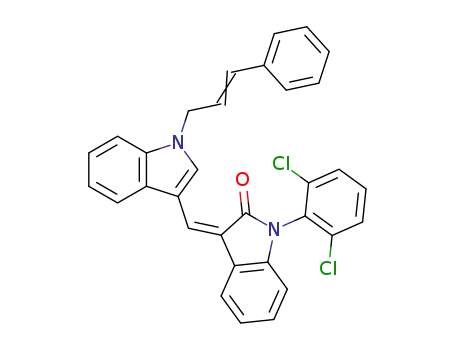 (3Z)-1-(2,6-dichlorophenyl)-3-((1-cinnamyl-1H-indol-3-yl)methylene)indolin-2-one