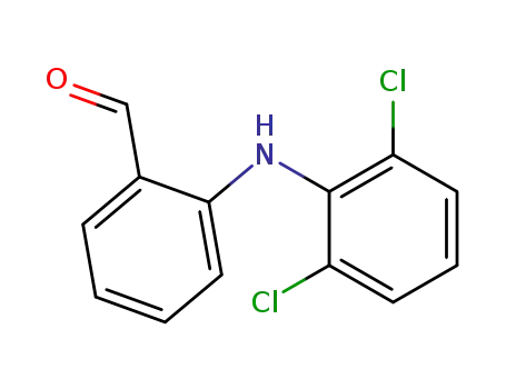Molecular Structure of 22121-58-0 (2-(2,6-Dichloroanilino) benzaldehyde)