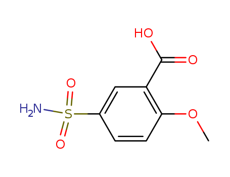 22117-85-7,2-Methoxy-5-sulfamoylbenzoic acid,o-Anisicacid, 5-sulfamoyl- (8CI);2-Methoxy-5-sulfonamidobenzoic acid;5-(Aminosulfonyl)-2-methoxybenzoic acid;