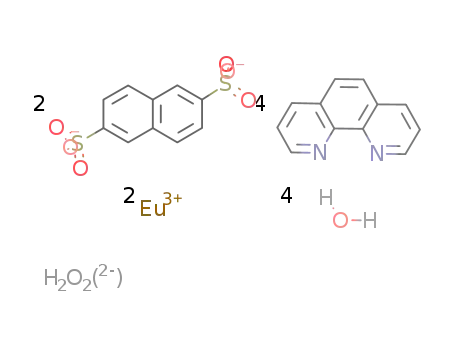 Eu2(1,10-phenanthroline)4(2,6-naphthalenedisulfonate)2(OH)2(H2O)2*2H2O