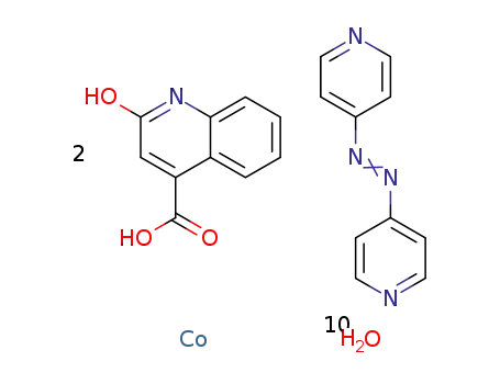 {[Co(4,4'-azobispyridine)(H2O)4](2-hydroxyquinoline-4-carboxylic acid)2*6(H2O)}
