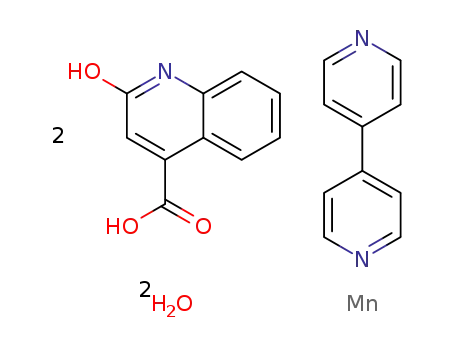 {Mn(2-hydroxyquinoline-4-carboxylic acid)2(4,4'-bipyridine)*2(H2O)}