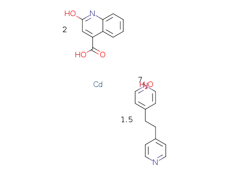 [Cd(2-hydroxyquinoline-4-carboxylic acid)2(1,2-bis(4-pyridyl)ethane)(H2O)2]*0.5(1,2-bis(4-pyridyl)ethane)*5(H2O)