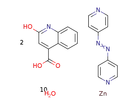 {[Zn(4,4'-azobispyridine)(H2O)4](2-hydroxyquinoline-4-carboxylic acid)2*6(H2O)}