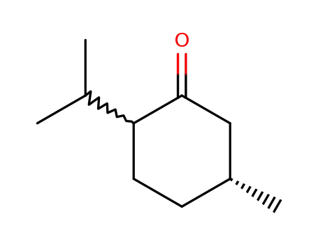 Molecular Structure of 117773-78-1 (Cyclohexanone, 5-methyl-2-(1-methylethyl)-, (5R)-)