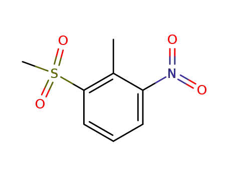 Molecular Structure of 90764-86-6 (Benzene, 2-methyl-1-(methylsulfonyl)-3-nitro-)