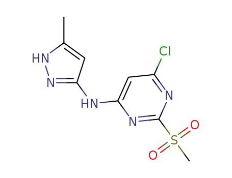 6-chloro-N-(5-methyl-1H-pyrazol-3-yl)-2-(methylsulfonyl)pyrimidin-4-amine