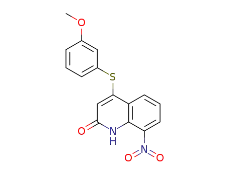 4-(3-methoxyphenylthio)-8-nitroquinolin-2(1H)-one