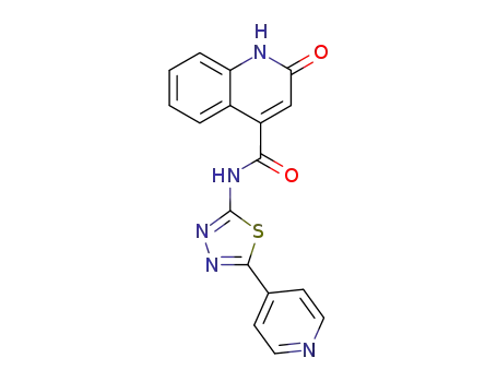 2-oxo-N-((5-pyridin-4-yl)-1,3,4-thiadiazol-2-yl)-1,2-dihydroquinoline-4-carboxamide