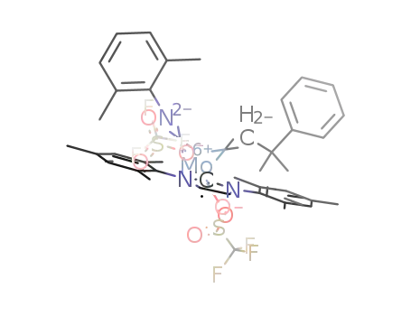 Mo(N-2,6-Me2-C6H3)(1,3-bis(2,4,6-trimethylphenyl)imidazolidin-2-ylidene)(CHCMe2Ph)(OTf)2