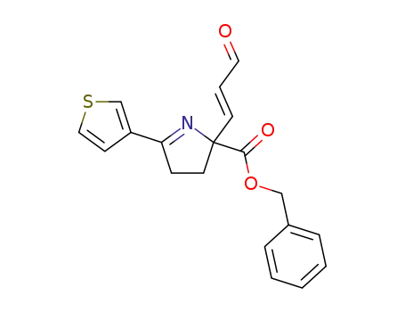 benzyl (E)-2-(3-oxoprop-1-en-1-yl)-5-(thiophen-3-yl)-3,4-dihydro-2H-pyrrole-2-carboxylate