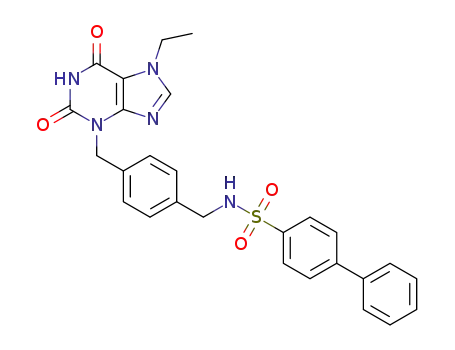 N-(4-((7-ethyl-2,6-dioxo-1H-purin-3(2H,6H,7H)-yl)methyl)benzyl)-[1,1′-biphenyl]-4-sulfonamide