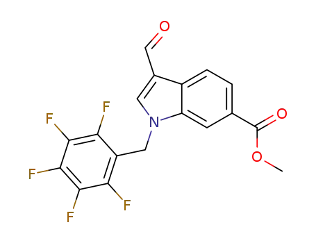 methyl 3–formyl–1-((perfluorophenyl)methyl)-1H–indole–6–carboxylate