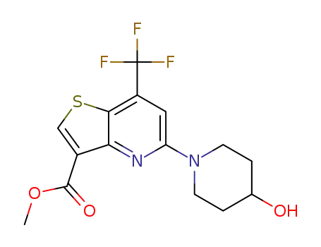 methyl 5-(4-hydroxypiperidin-1-yl)-7-(trifluoromethyl)thieno[3,2-b]pyridine-3-carboxylate