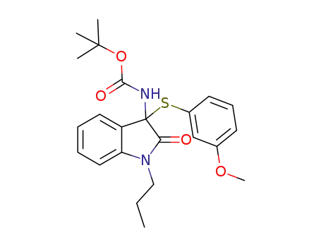 tert-butyl (3-((3-methoxyphenyl)thio)-2-oxo-1-propylindolin-3-yl)carbamate