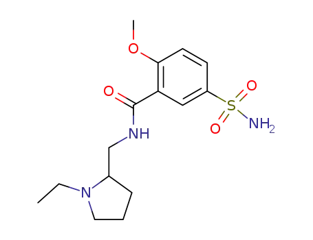 N-[(1-ethyl-2-pyrrolidinyl)methyl]-2-methoxy-5-sulfamoylbenzamide