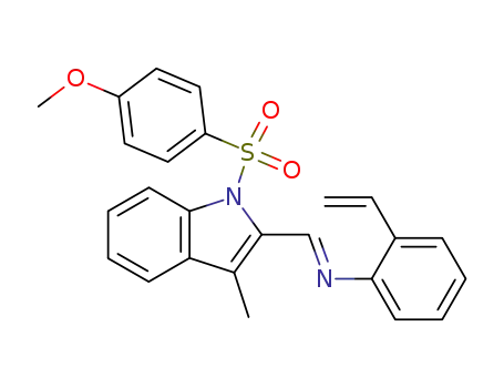 [1-[1-(4-Methoxy-benzenesulfonyl)-3-methyl-1H-indol-2-yl]-meth-(E)-ylidene]-(2-vinyl-phenyl)-amine
