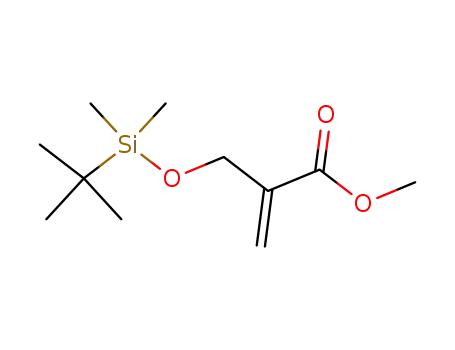 Molecular Structure of 144828-45-5 (2-Propenoic acid, 2-[[[(1,1-dimethylethyl)dimethylsilyl]oxy]methyl]-,
methyl ester)