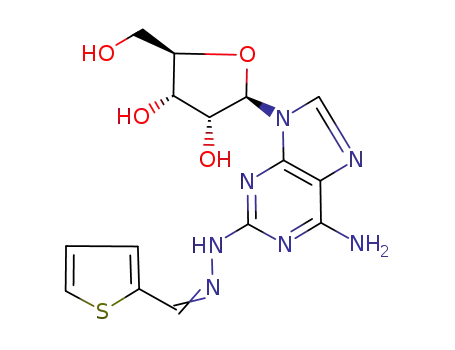 (2R,3R,4S,5R)-2-(6-Amino-2-{N'-[1-thiophen-2-yl-meth-(Z)-ylidene]-hydrazino}-purin-9-yl)-5-hydroxymethyl-tetrahydro-furan-3,4-diol