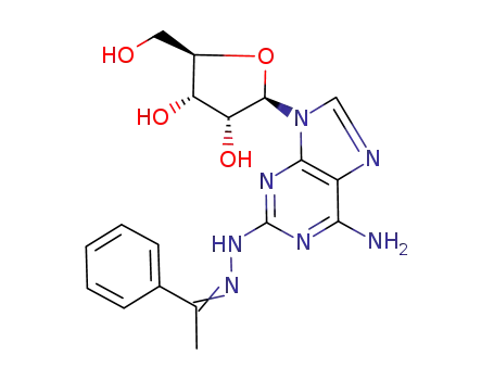 (2R,3R,4S,5R)-2-(6-Amino-2-{N'-[1-phenyl-eth-(Z)-ylidene]-hydrazino}-purin-9-yl)-5-hydroxymethyl-tetrahydro-furan-3,4-diol
